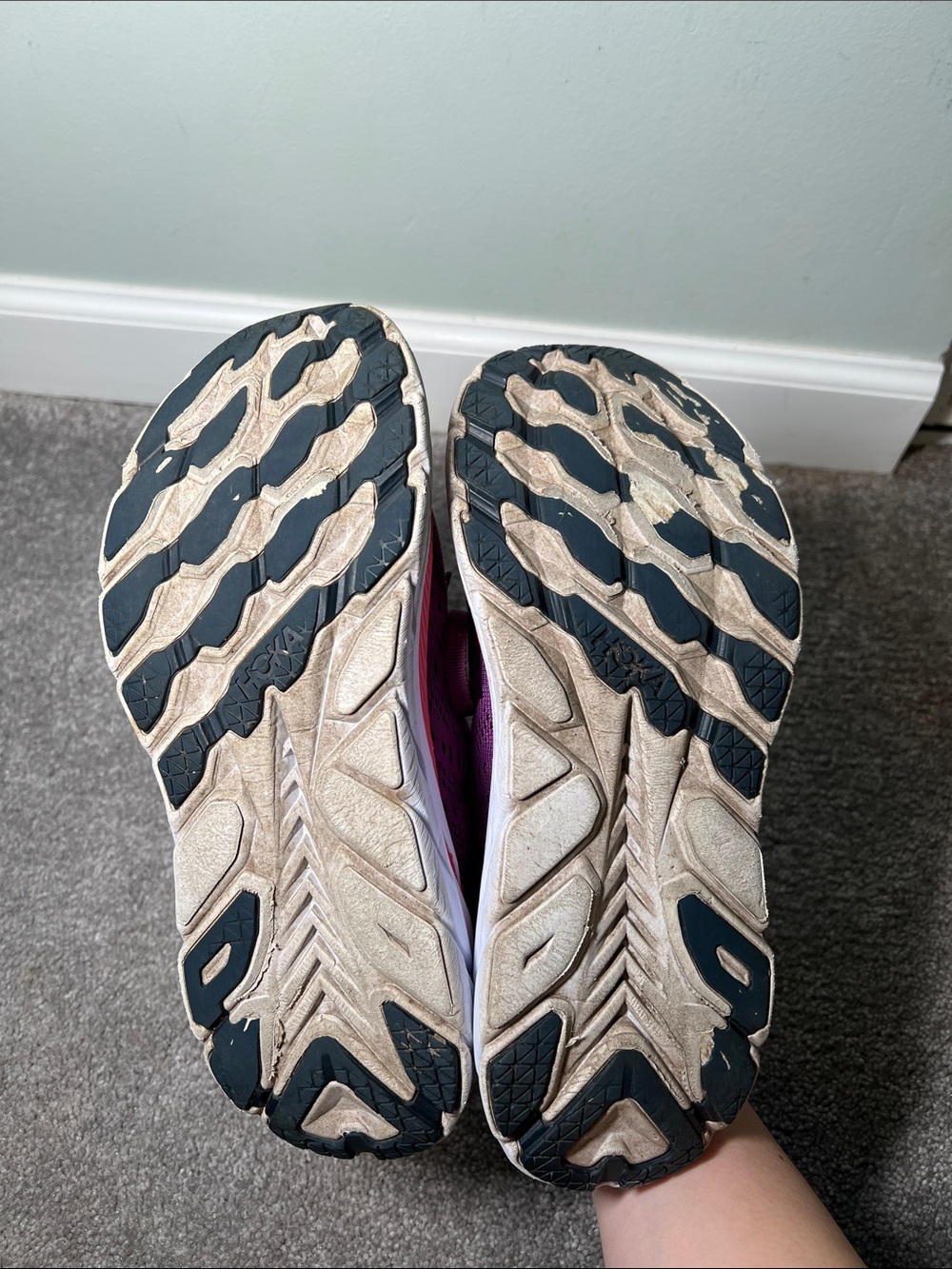 Hoka Clifton 8 Running Walking Sneaker Shoe Purple and Pink size 7.5 - Picture 7 of 8